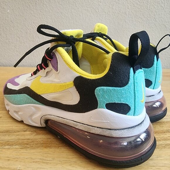 Nike Air Max 270 React Shoes Womens Size 6.5 Running AT6174-101 Sneakers - Picture 4 of 12